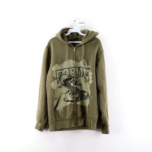 Vintage Forum Snowboards Full Zip Hoodie Green - Picture 1 of 11